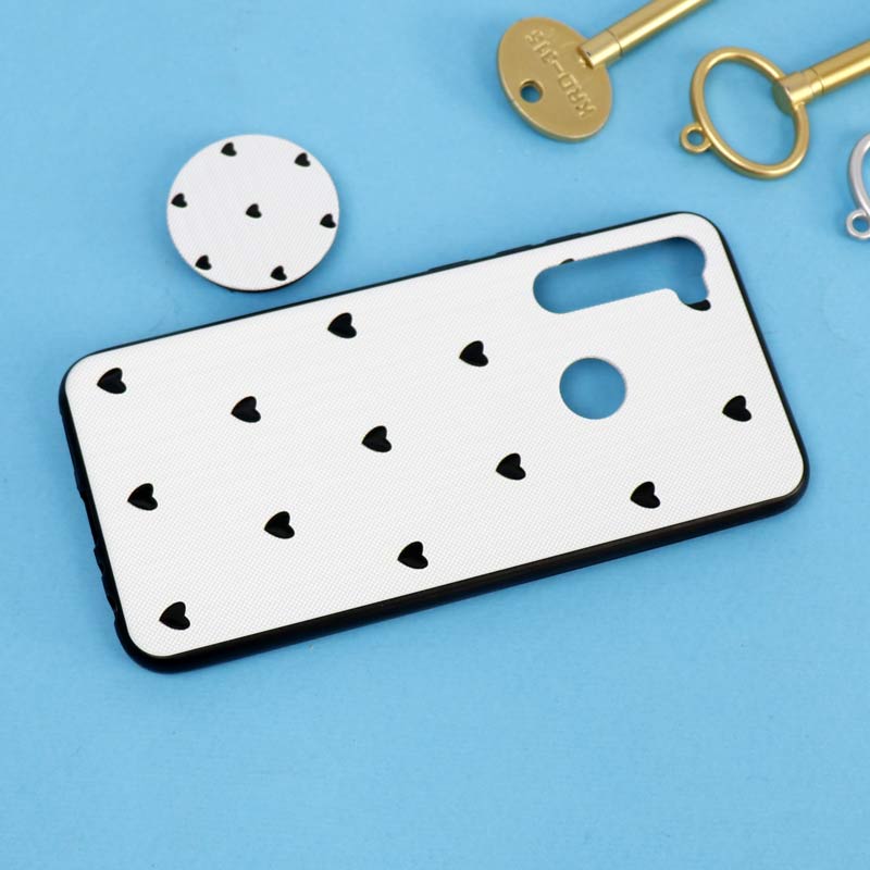 قاب فانتزی برجسته + پاپ سوکت طرح قلب شیائومی Redmi Note 8 سری D