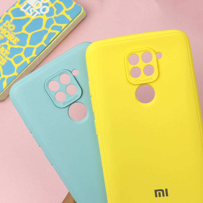 قاب طرح سیلیکونی محافظ لنزدار Xiaomi Redmi Note 9