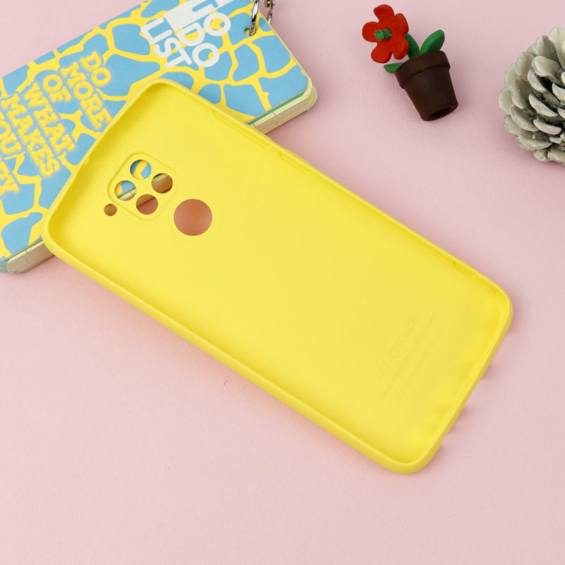 قاب طرح سیلیکونی محافظ لنزدار Xiaomi Redmi Note 9
