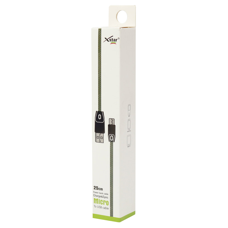 کابل کوتاه میکرو یو اس بی Xstar 25cm