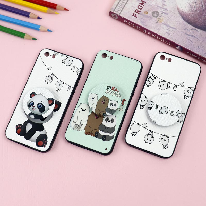 قاب فانتزی برجسته + پاپ سوکت طرح پاندا iPhone 5/5s سری D