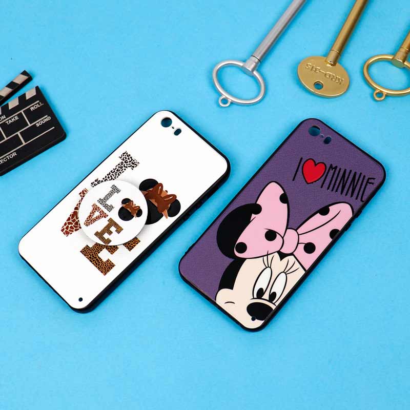 قاب فانتزی برجسته + پاپ سوکت طرح میکی موس آیفون iPhone 5/5s سری D
