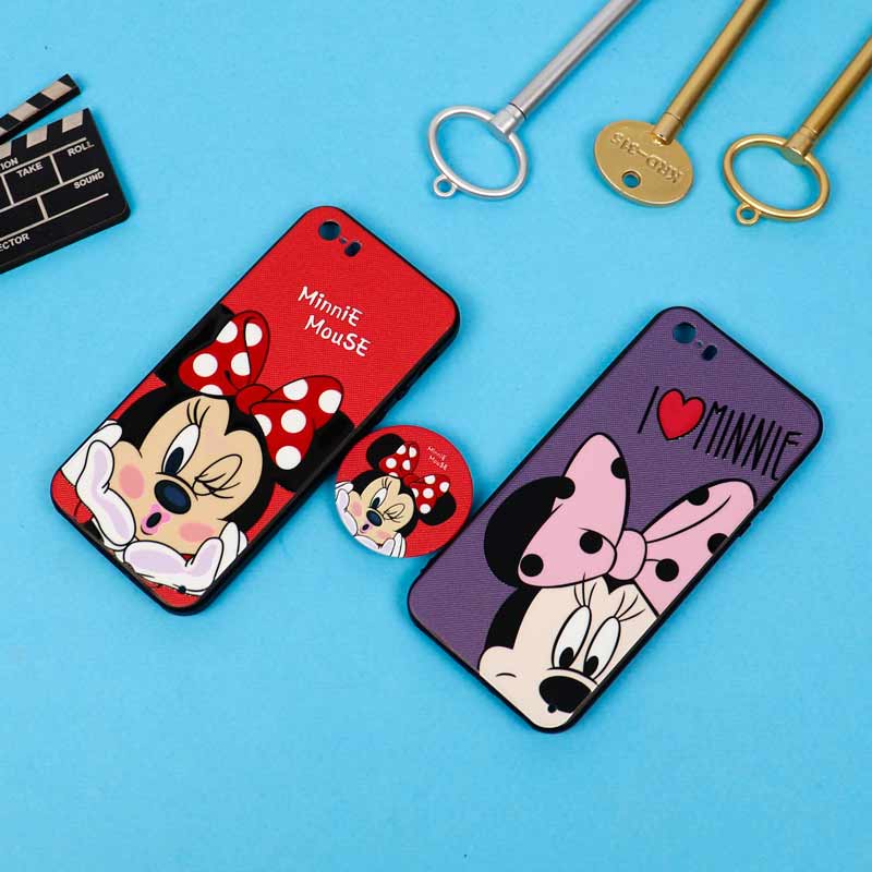 قاب فانتزی برجسته + پاپ سوکت طرح میکی موس آیفون iPhone 5/5s سری D