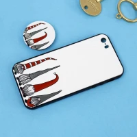 قاب فانتزی برجسته + پاپ سوکت طرح کوتوله iPhone 5/5s سری D