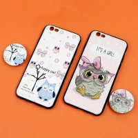 قاب فانتزی برجسته + پاپ سوکت طرح جغد iPhone 6/6s سری D