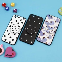 قاب فانتزی برجسته + پاپ سوکت طرح قلب iPhone 6/6s سری D