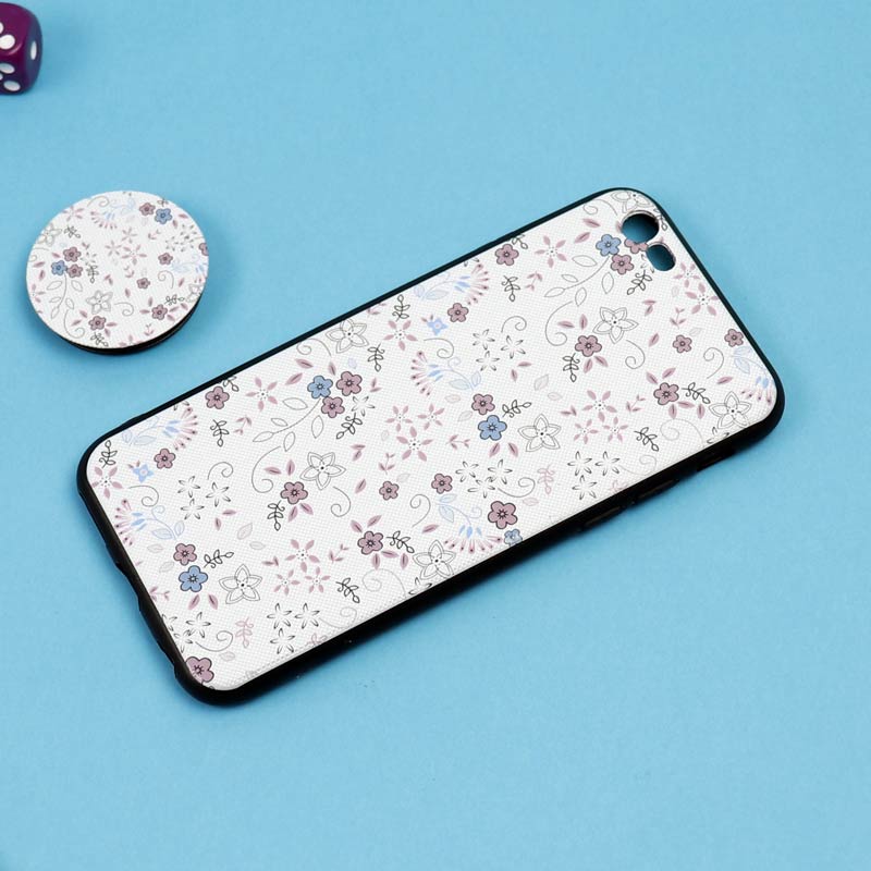 قاب فانتزی برجسته + پاپ سوکت طرح گل iPhone 6/6s سری D