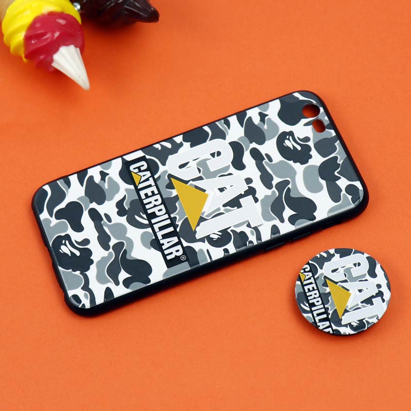 قاب فانتزی برجسته + پاپ سوکت طرح CAT آیفون iPhone 6/6s سری D