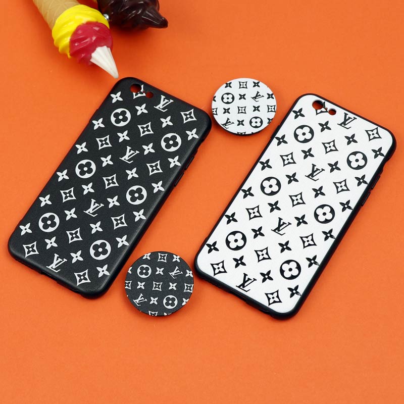 قاب فانتزی برجسته + پاپ سوکت طرح LV آیفون iPhone 6/6s سری D