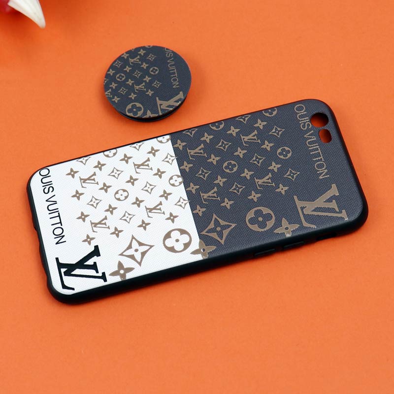 قاب فانتزی برجسته + پاپ سوکت طرح LV آیفون iPhone 6/6s سری D