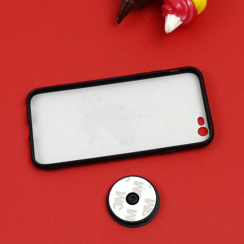 قاب فانتزی برجسته + پاپ سوکت طرح یونیکورن iPhone 6/6s سری D