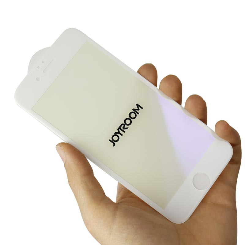 گلس تمام چسب Joyroom پکدار iPhone 6/6s سفید