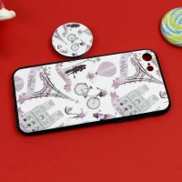 قاب فانتزی برجسته + پاپ سوکت طرح ایفل iPhone 7/8 سری D