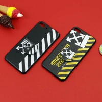 قاب فانتزی برجسته + پاپ سوکت طرح Off White آیفون iPhone 7 Plus / 8 Plus سری D