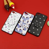 قاب فانتزی برجسته + پاپ سوکت طرح قلب iPhone 7 Plus / 8 Plus سری D