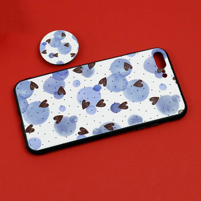 قاب فانتزی برجسته + پاپ سوکت طرح قلب iPhone 7 Plus / 8 Plus سری D