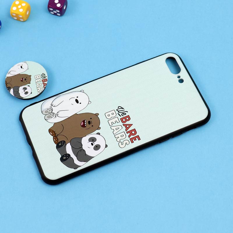 قاب فانتزی برجسته + پاپ سوکت طرح پاندا iPhone 7 Plus / 8 Plus سری D