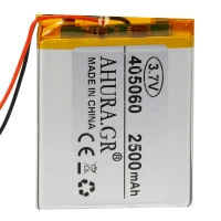 باتری لیتیوم 2500mAh 61*50*3mm 405060
