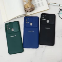 قاب سیلیکونی TPU محافظ لنزدار کشویی Samsung A21s دارک