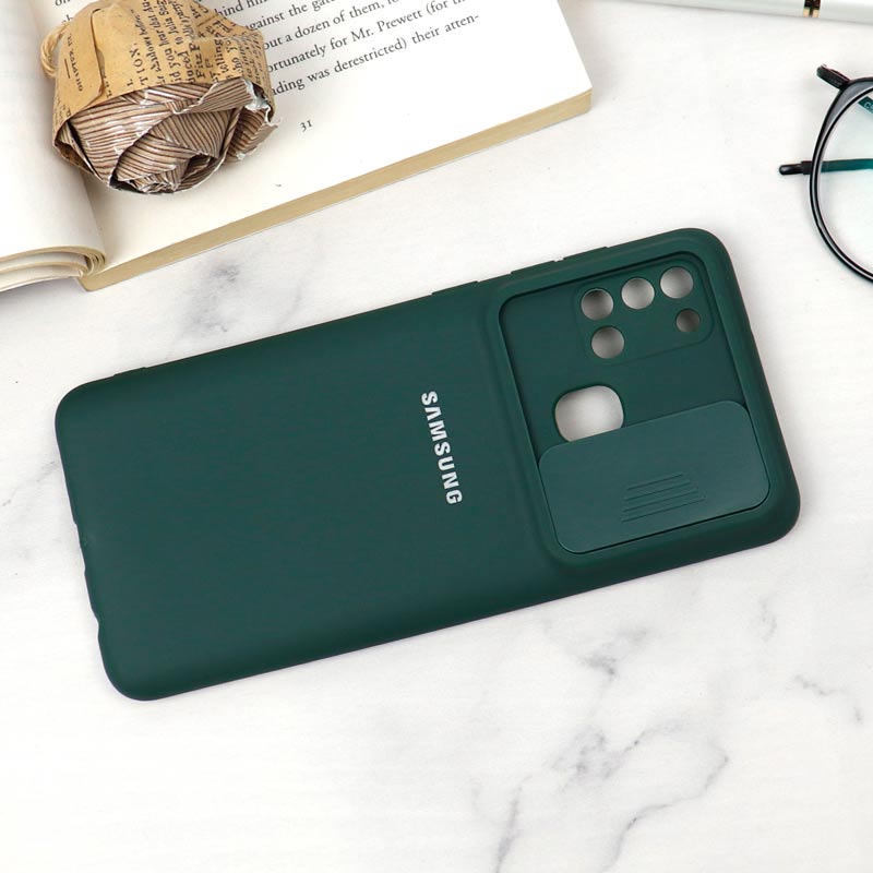 قاب سیلیکونی TPU محافظ لنزدار کشویی Samsung A21s دارک