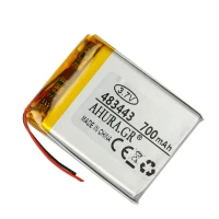 باتری لیتیوم 700mAh 44*34*3mm 483443