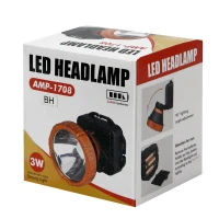 چراغ قوه پیشانی هدلایت باتری خور AMP-1708 3W