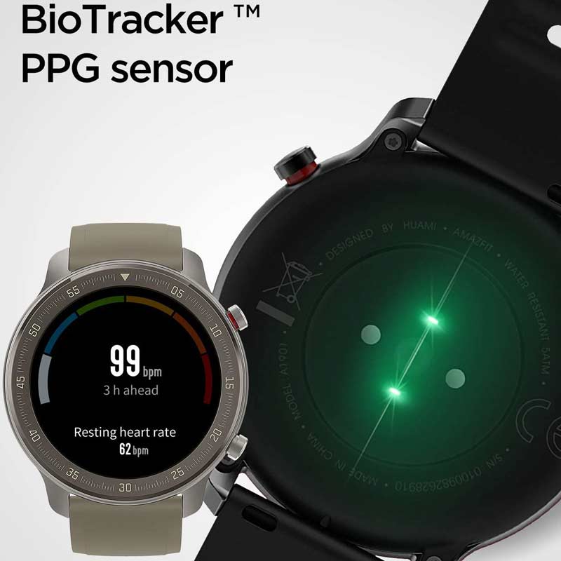 ساعت هوشمند امیزفیت Amazfit GTR 47mm Titanium بند طوسی