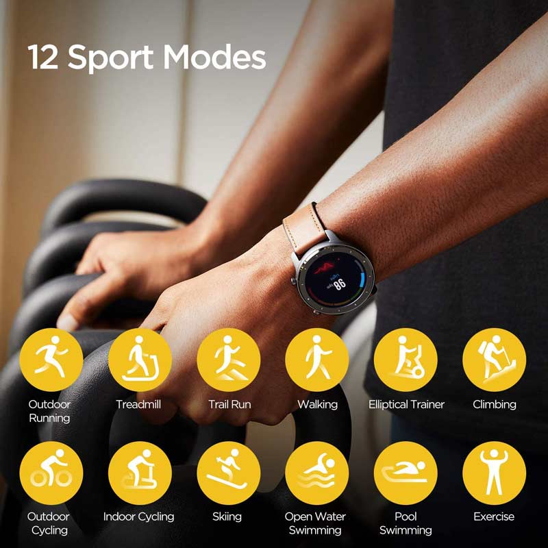 ساعت هوشمند امیزفیت Amazfit GTR 47mm Titanium بند طوسی