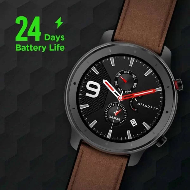 ساعت هوشمند امیزفیت Amazfit GTR A1902 47mm Aluminum alloy بند قهوه ای