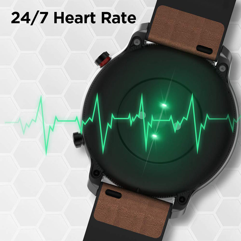 ساعت هوشمند امیزفیت Amazfit GTR A1902 47mm Aluminum alloy بند قهوه ای