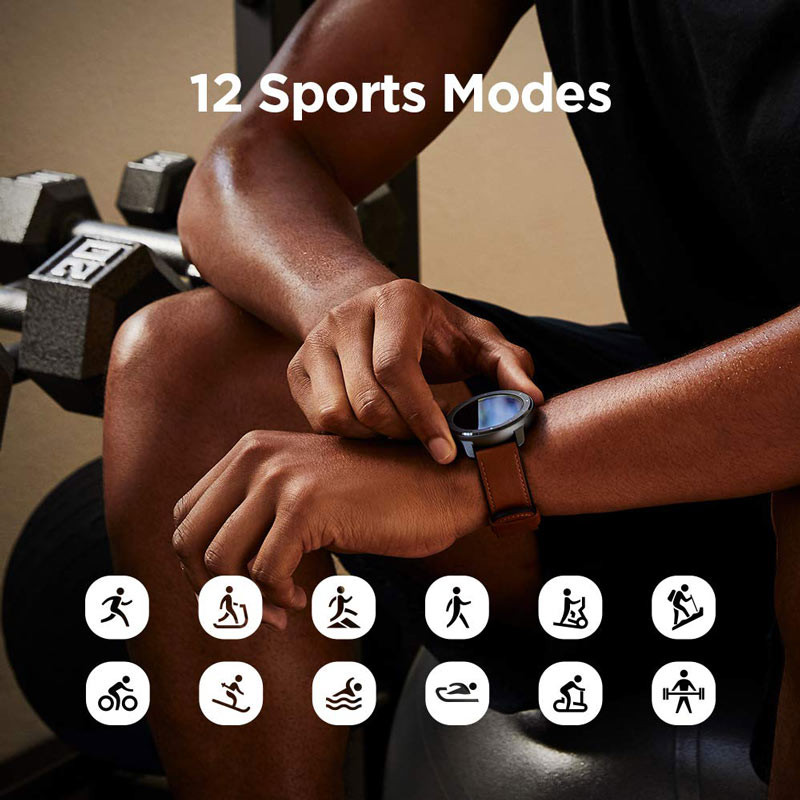 ساعت هوشمند امیزفیت Amazfit GTR A1902 47mm Aluminum alloy بند قهوه ای
