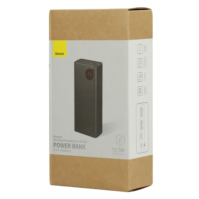 پاور بانک فست شارژ ۳۰۰۰۰ باسئوس Baseus Adaman Metal PPIMDA-C QC3 PD3 22.5W