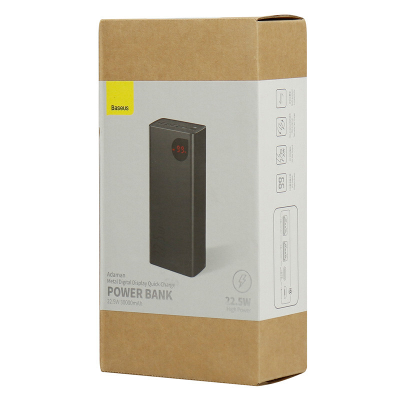 پاور بانک فست شارژ ۳۰۰۰۰ باسئوس Baseus Adaman Metal PPIMDA-C QC3 PD3 22.5W