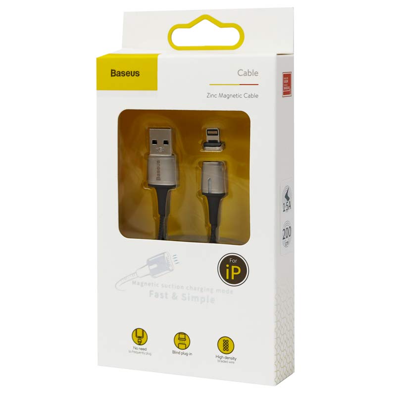 کابل آیفونی مگنتی Baseus CALXC-B 1.5A 2m