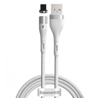 کابل آیفونی فست شارژ مگنتی Baseus Zinc Magnetic CALXC-K 2.4A 1m