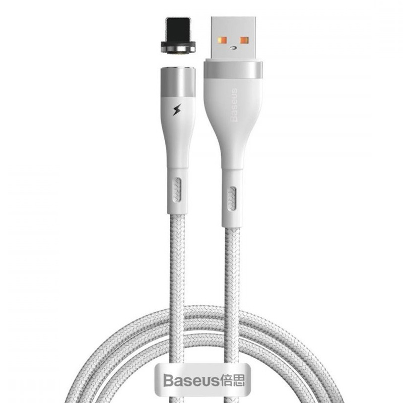کابل آیفونی فست شارژ مگنتی Baseus Zinc Magnetic CALXC-K 2.4A 1m