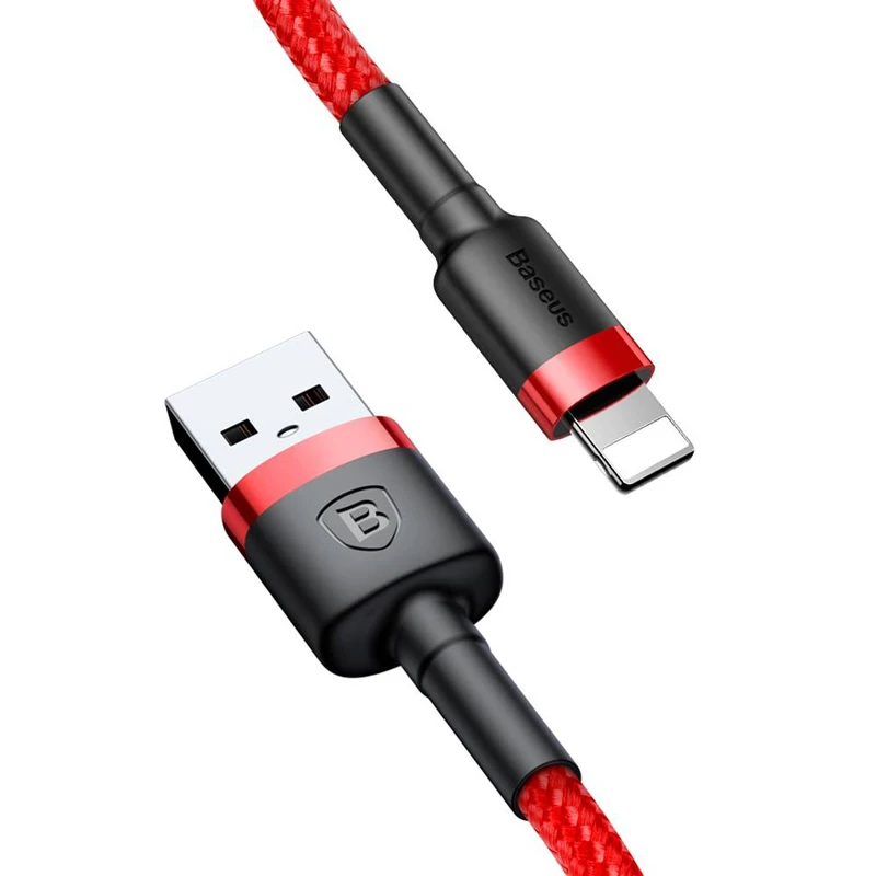 کابل لایتنینگ فست شارژ 1.5 آمپر باسئوس Cafule CALKLF-C طول 2 متر