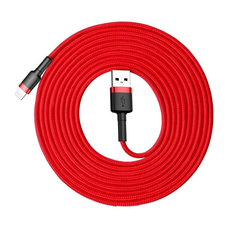 کابل لایتنینگ فست شارژ 1.5 آمپر باسئوس Cafule CALKLF-C طول 2 متر