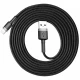 کابل لایتنینگ فست شارژ 1.5 آمپر باسئوس Cafule CALKLF-C طول 2 متر