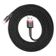 کابل لایتنینگ فست شارژ 1.5 آمپر باسئوس Cafule CALKLF-C طول 2 متر