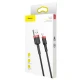 کابل لایتنینگ فست شارژ 1.5 آمپر باسئوس Cafule CALKLF-C طول 2 متر