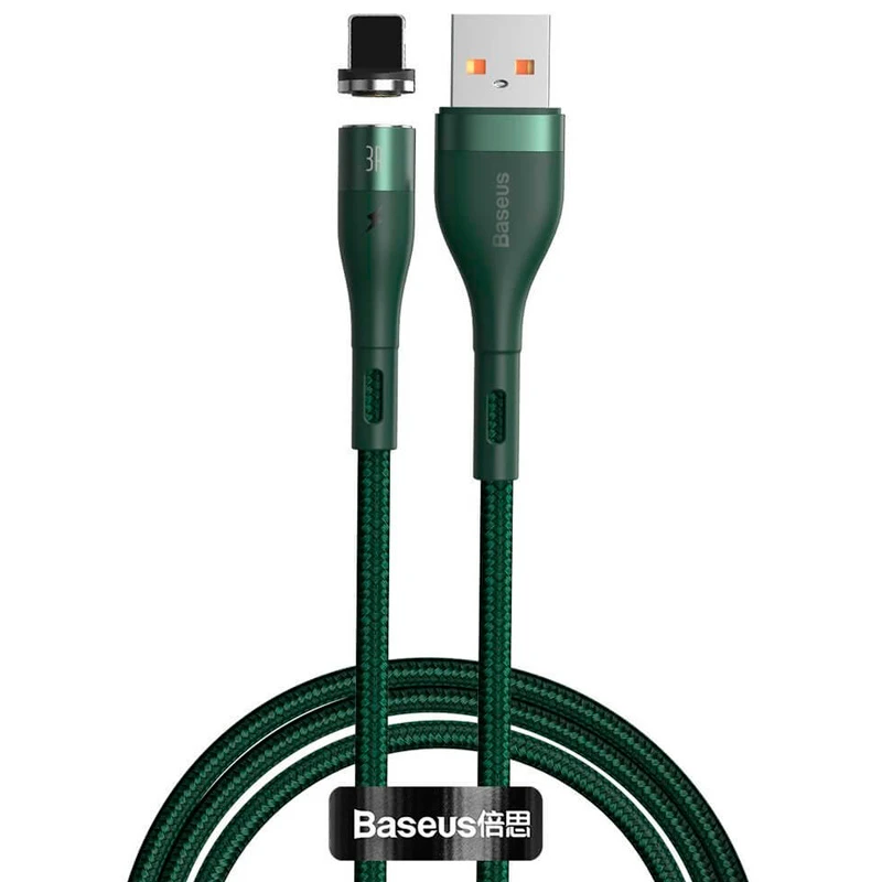 کابل آیفونی فست شارژ مگنتی Baseus Zinc Magnetic CALXC-K 2.4A 1m