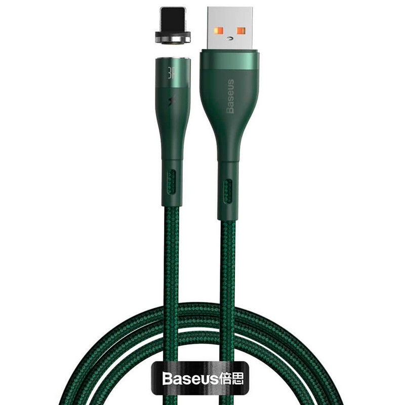 کابل آیفونی فست شارژ مگنتی Baseus Zinc Magnetic CALXC-K 2.4A 1m