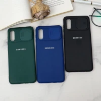 قاب سیلیکونی TPU محافظ لنزدار کشویی Samsung A02 دارک