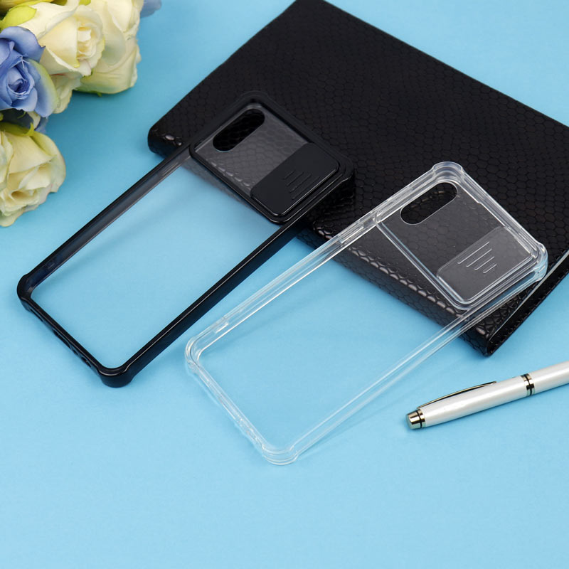 قاب PC شفاف ضربه گیر محافظ لنزدار کشویی Samsung A02 / M02