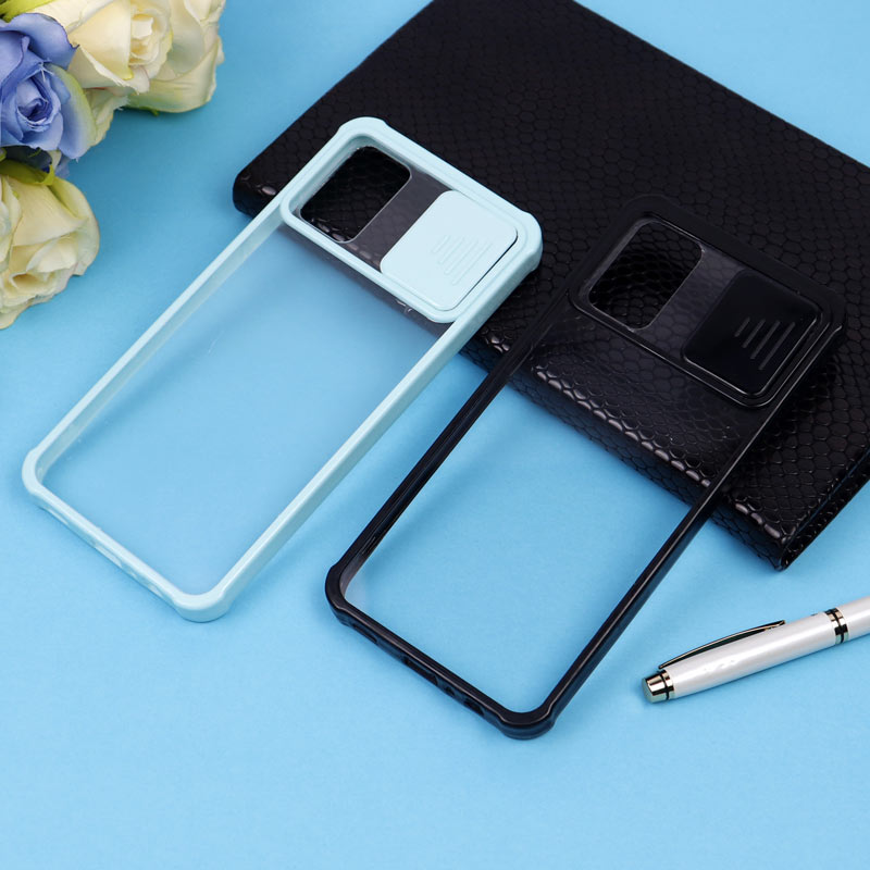 قاب PC شفاف ضربه گیر محافظ لنزدار کشویی Samsung A02s