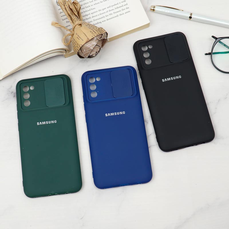 قاب سیلیکونی TPU محافظ لنزدار کشویی Samsung A02s دارک