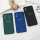 قاب سیلیکونی TPU محافظ لنزدار کشویی Samsung A02s دارک