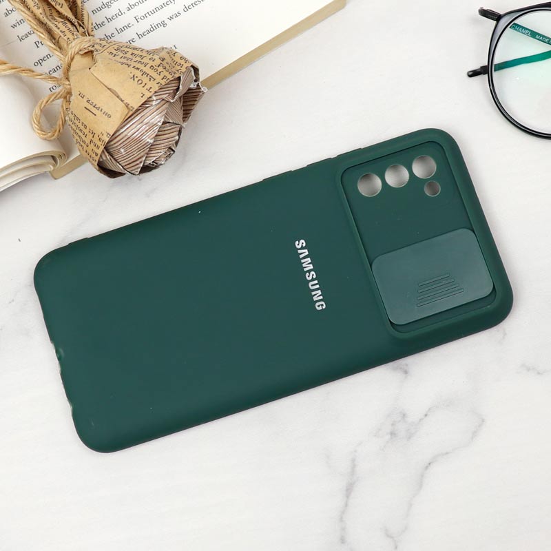 قاب سیلیکونی TPU محافظ لنزدار کشویی Samsung A02s دارک