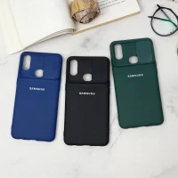 قاب سیلیکونی TPU محافظ لنزدار کشویی Samsung A10s دارک